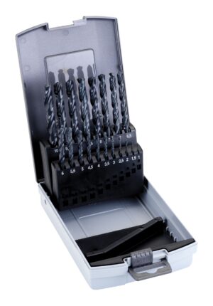 JUEGO 19 BROCAS 1-10x0,5MM CAJA PLAST.
