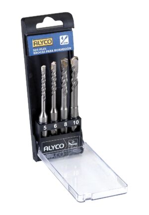 JUEGO 4 BROCAS SDS-PLUS HORMIG. C/PLAST.
