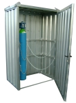 Caseta 14 botellas de soldadura, con cerradura y sin suelo