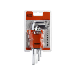 JUEGO 9 LLAVES ALLEN ALYCO ORANGE SOPORTE PLÁSTICO