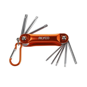 JUEGO 8 LLAVES TORX EN NAVAJA METÁLICA ALYCO ORANGE