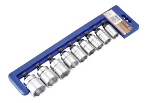 JUEGO 9 VASOS 1/2" 17-32 MM REGLETA