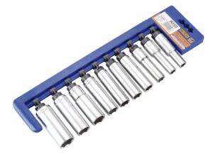 JUEGO 10 VASOS 1/2" LARGOS 10-22 MM