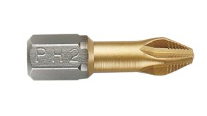 PUNTA ATORNILLAR 1/4" TIN PH1X25 MM