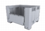 Contenedor plástico liso 1.200 X 1.000 X 760 mm. con puerta abatible