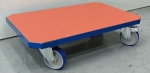 Base con ruedas 910 x 610. Ruedas de goma maciza