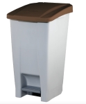 Cubo tapa marrón 120 l.