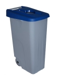 Contenedor de reciclaje 110 l. azul con boca