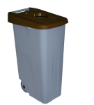 Contenedor de reciclaje 110 l. marron con boca