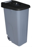 Contenedor de reciclaje 110 l. negro con boca
