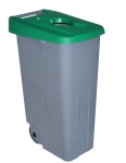 Contenedor de reciclaje 110 l. verde con boca