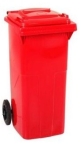 Cubo reciclaje 120 l. Rojo