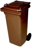 Cubo basura 240 l. Marrón