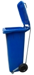 Cubo reciclaje azul 240 l. Con pedal de apertura de tapa