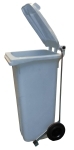 Cubo reciclaje gris 240 l. con pedal de apertura de tapa