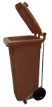 Cubo basura 80 l. marron con pedal