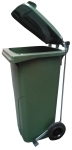 Cubo reciclaje verde 240 l. con pedal de apertura de tapa