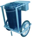 Carro barrendero con 1 cubo.