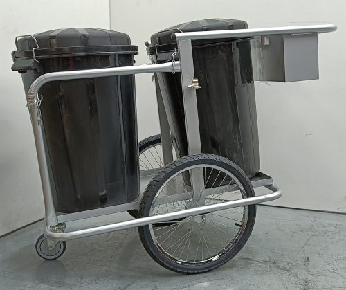 Carro barrendero INOX con 2 cubos - Imagen 3
