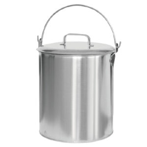 BALDE CILINDRICO 15 LITROS CON TAPA INOX