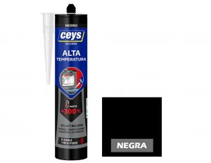 SILICONA ALTA TEMPERATURA 300º NEGRA 300ML