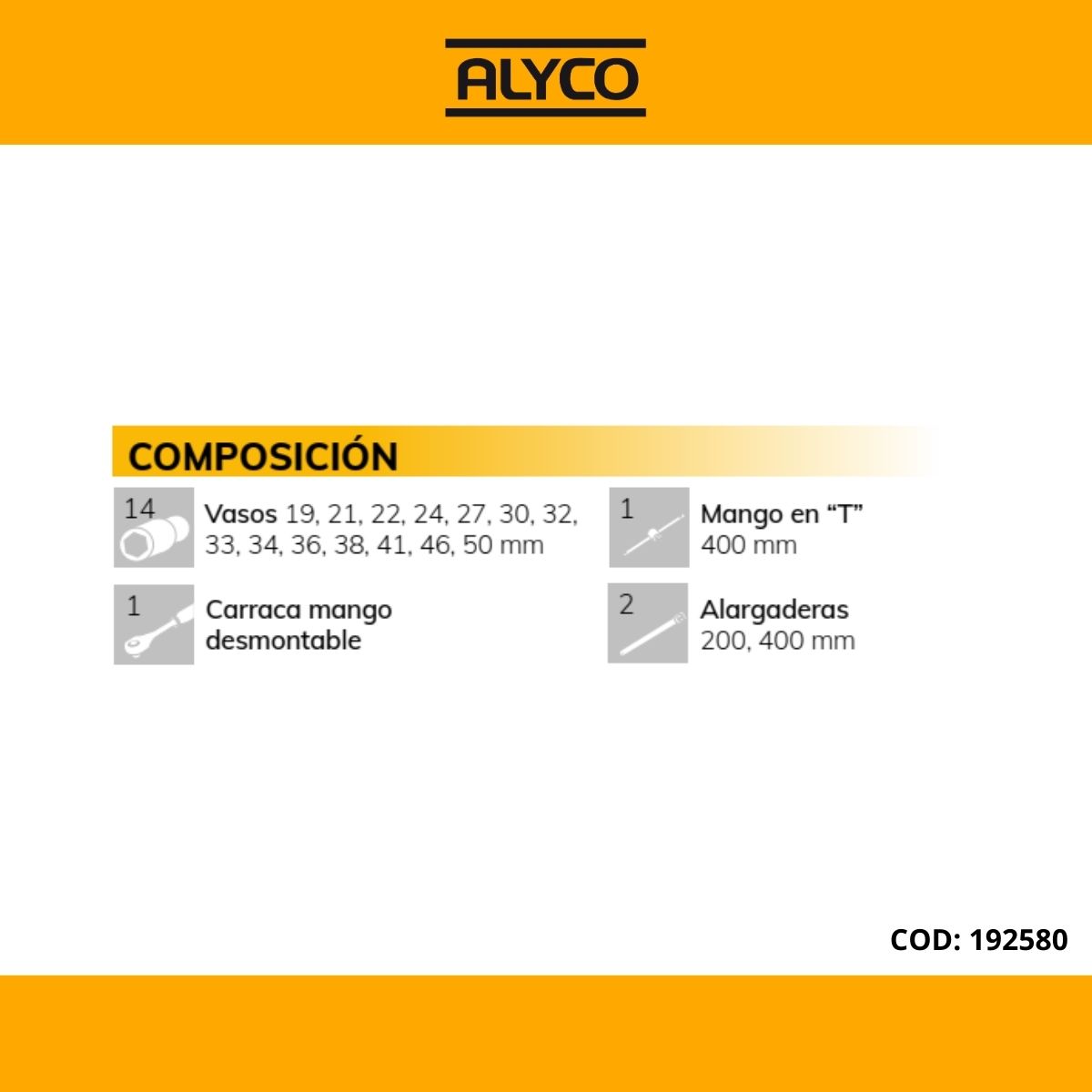 JUEGO VASOS 3/4" 18 PIEZAS - Imagen 6
