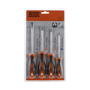JUEGO DE 4 DESTORNILLADORES EN BLISTER ALYCO ORANGE