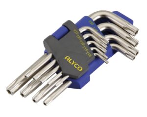 JUEGO 9 LLAVES ACODADAS TORX INV T10-T50