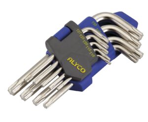JUEGO 9 LLAVES ACODADA TORX T10-T50