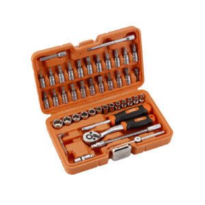 JUEGO DE LLAVES DE VASO Y ACCESORIOS 1/4" 46 PIEZAS ALYCO ORANGE