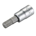 VASO 1/4" CON PUNTA HEXAGONAL 3 MM
