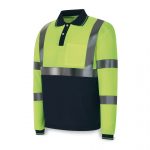 POLO ALTA VISIBILIDAD M/LARGA AMARILLO-AZUL L