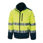 CHAQUETA SOFT-SHELL ALTA VISIB. AMARILLO-AZUL XXL