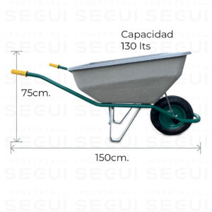 Carretilla Caja  Poliéster 130 Lts